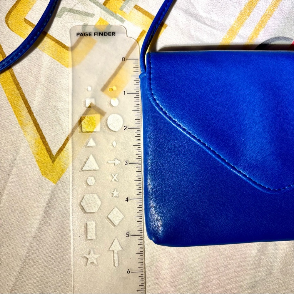 Mossimo Royal Blue Crossbody Envelope Mini Purse with Snap Closure - Picture 4 of 14